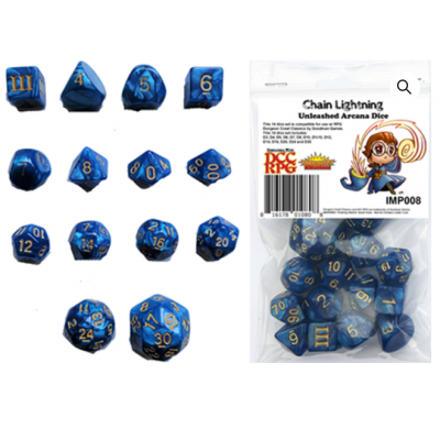 Approved for Dungeon Crawl Classics - Set 14 dés - Chain Lightning - Impact Miniatures