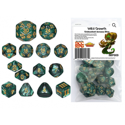 Approved for Dungeon Crawl Classics - Set 14 dés - Wild Growth  - Impact Miniatures