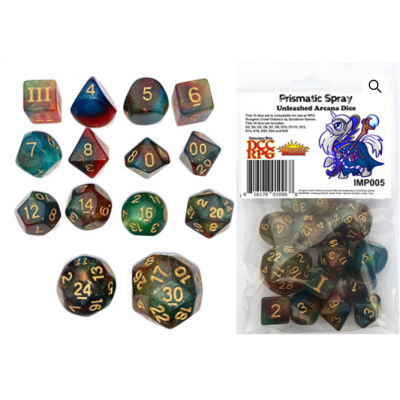 Approved for Dungeon Crawl Classics - Set 14 dés - Prismatic Spray - Impact Miniatures