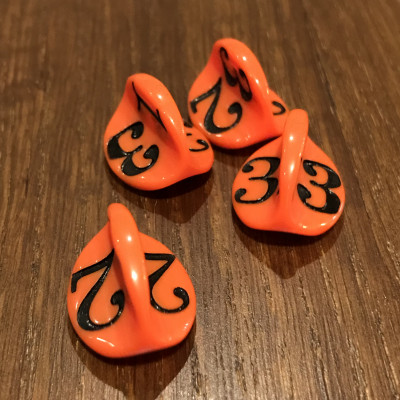 Dé Atypique  - D3 Apple - Orange -  Impact Miniatures