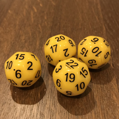 Dé Atypique  - D22 - Jaune - Impact Miniatures