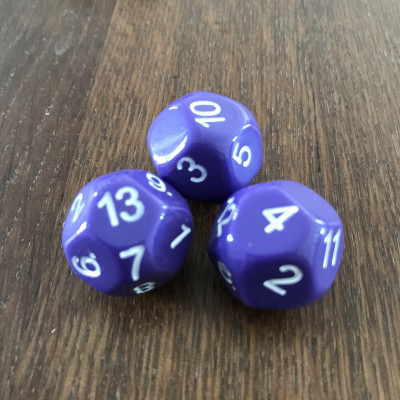 Dé Atypique  - D13 - Pourpre -  Impact Miniatures