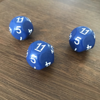 Dé Atypique  - D11 - Indigo - Bleu -  Impact Miniatures