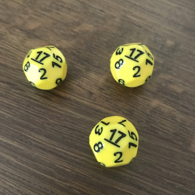 Dé Atypique  - D17 - Jaune - Impact Miniatures