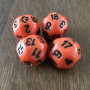 Dé Atypique  - D18 - Orange Noir-  Impact Miniatures