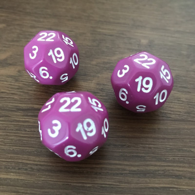 Dé Atypique  - D22 - Mauve - Impact Miniatures