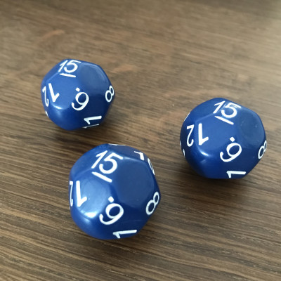 Dé Atypique  - D15 - Indigo - bleu - Impact Miniatures