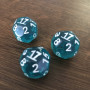 Dé Atypique  - D17 - Sarcelle Translucide - Impact Miniatures