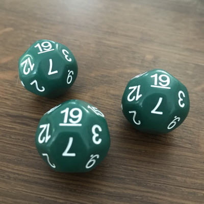 Dé Atypique  - D19 - Vert - Impact Miniatures