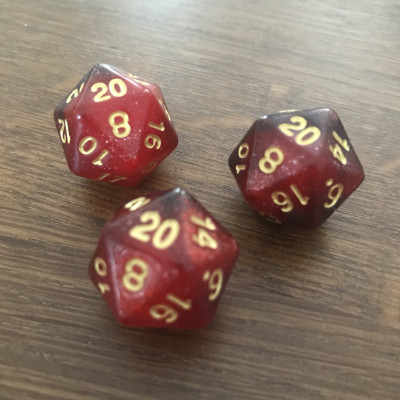 Dé 20 faces - Scorching Ray - Impact Miniatures