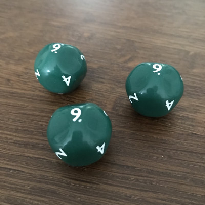 Dé Atypique  - D9 - Vert  - Impact Miniatures