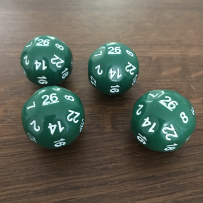 Dé Atypique  - D26 - Vert  - Impact Miniatures
