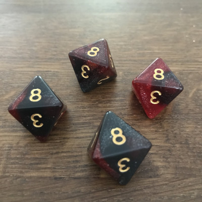 Dé 8 faces - Scorching Ray  - Impact Miniatures