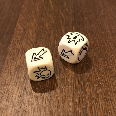 Football Fantasy - D6 - Flaming Skull- Ivoire - Impact Miniatures
