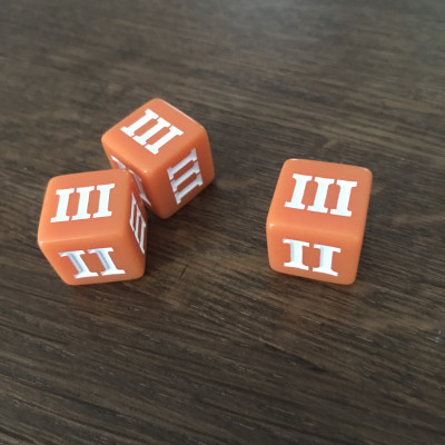 DCC - D3 Chiffres Romains - Orange - Impact Miniatures