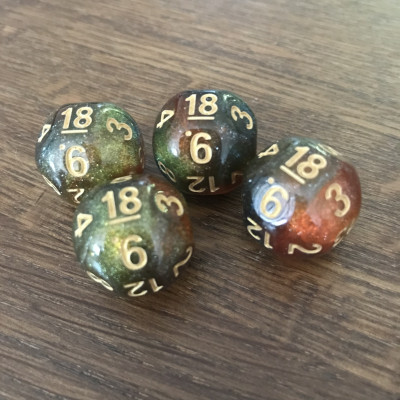 Dé Atypique  - D18 - Prismatic Spray -  Impact Miniatures