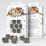 Happy Birthday - Anniversaire - Confetti- Set de dés - Qworkshop