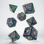 Tribal  - Bleu vert  - Set de dés - Qworkshop
