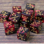 D6 compteur - Pearl - Rouge et Noir - Doré - HD