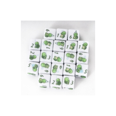 D6 - Tortue - Opaque - Blanc - Udixi