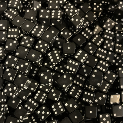 Dés classiques - 7mm  - Opaque  - Noir - Dice & Games