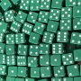Dés classiques - 7mm  - Opaque  - Vert - Dice & Games
