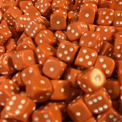 Dés classiques - 10mm  - Opaque  - Orange - Dice & Games