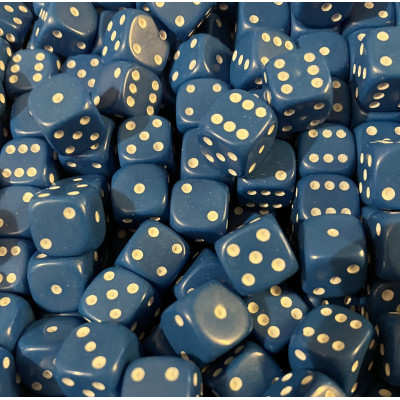 Dés classiques - 10mm  - Opaque  - Bleu - Dice & Games