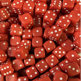 Dés classiques - 10mm  - Opaque  - Rouge - Dice & Games Dés classiques - 10mm  - Opaque  - Rouge - Dice & Games