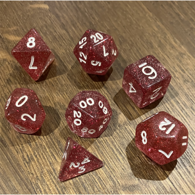 Koplow - Glitter  - Pourpre - Set 7 dés - KOP02886