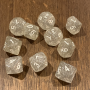 Koplow - Glitter  - Gris - Set 10 dés 10 faces - 10D10 - KOP08494