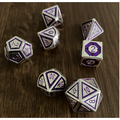 Border Metal Set  - Enamel - Pourpre argenté -  CNC