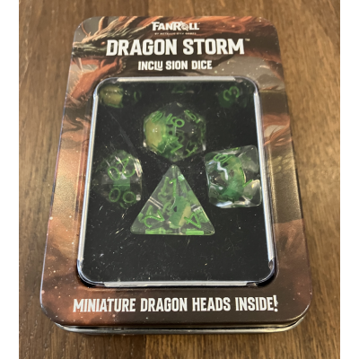 Dragon Storm - Inclusion Dice - Vert - Résine -  Fanroll