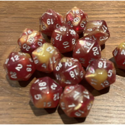 D20 - Duetto Glitter - Pourpre / Jaune - Doré - Udixi