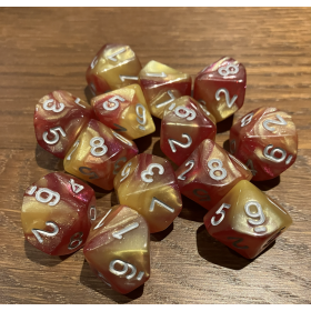 D10 unité - Duetto Glitter - Pourpre / Jaune - Doré - Udixi