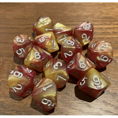 D10 unité - Duetto Glitter - Pourpre / Jaune - Doré - Udixi