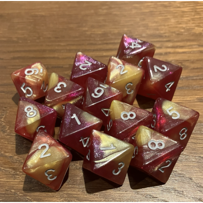 D8 - Duetto Glitter - Pourpre / Jaune - Doré - Udixi