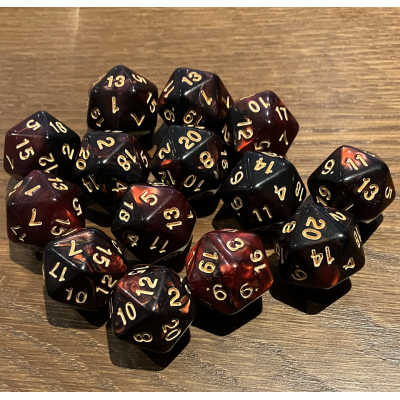 D20 - Duetto - Rouge / Noir - Doré - Udixi