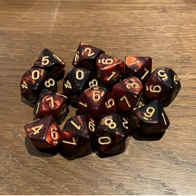 D10 unité  - Duetto - Rouge / Noir - Doré - Udixi