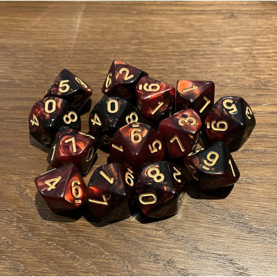 D10 unité  - Duetto - Rouge / Noir - Doré - Udixi