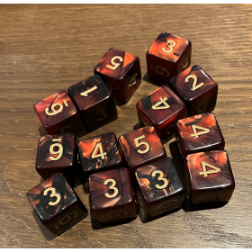 D6 - Duetto - Rouge / Noir - Doré - Udixi