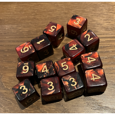 D6 - Duetto - Rouge / Noir - Doré - Udixi