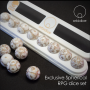Set Royal Nox -  White Premium Spherical Dice Set -Orbidice