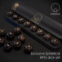 Set Royal Nox -  Black Premium Spherical Dice Set -Orbidice