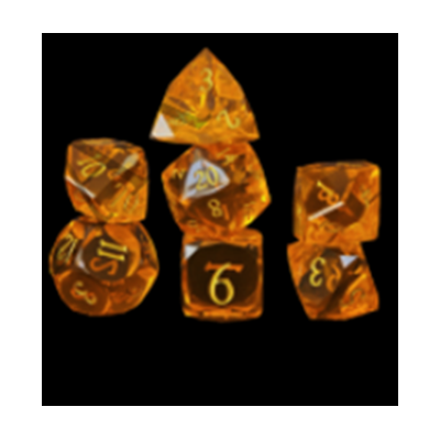 Multi Facettes - Orange - Doré - Set 7 dés - YStars