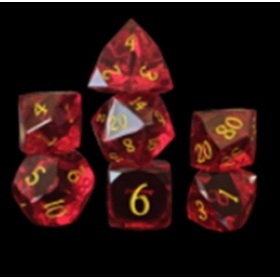 Multi Facettes - Rouge- Doré - Set 7 dés - YStars