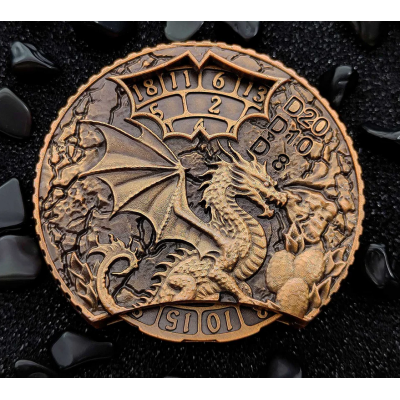 Spinner Dice - Dragon Spinner - double faces - Doré - YStars