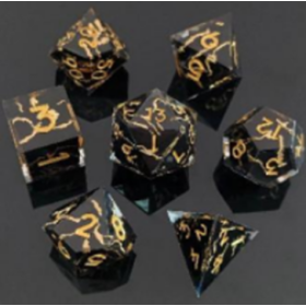 Sticker  - Noir - Doré - Set 7 dés - YStars