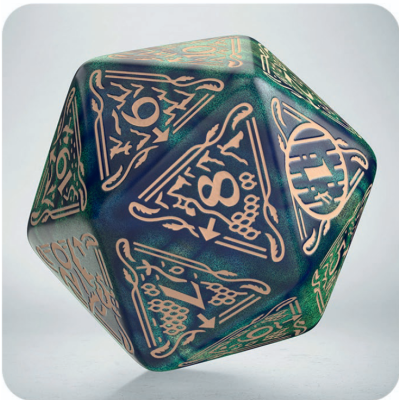 The Hobbit Spindown D20 - Tideborn TCG Jumbo Die - Qworkshop