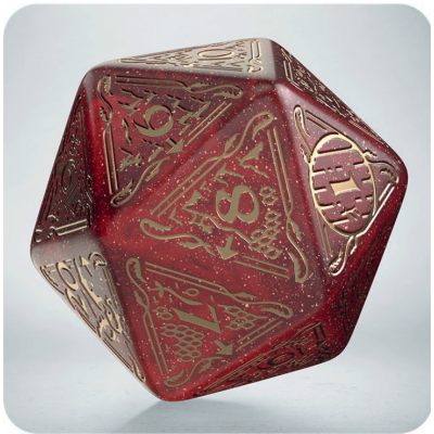 The Hobbit Spindown D20 - Ember TCG Jumbo Die - Qworkshop